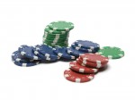 Stapel Poker Chips weiss Desktop Bild 1600x1200